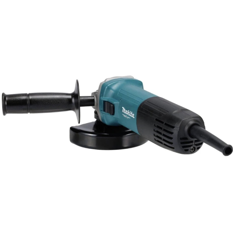 Polizor unghiular Makita, 850 W, 11000 rpm, diametru disc 125 mm, profesional, Sistem de blocare, Aparatoare, M14, 2kg, 230V, include cheie splinturi, flansa de prindere, maner, piulita pentru flansa