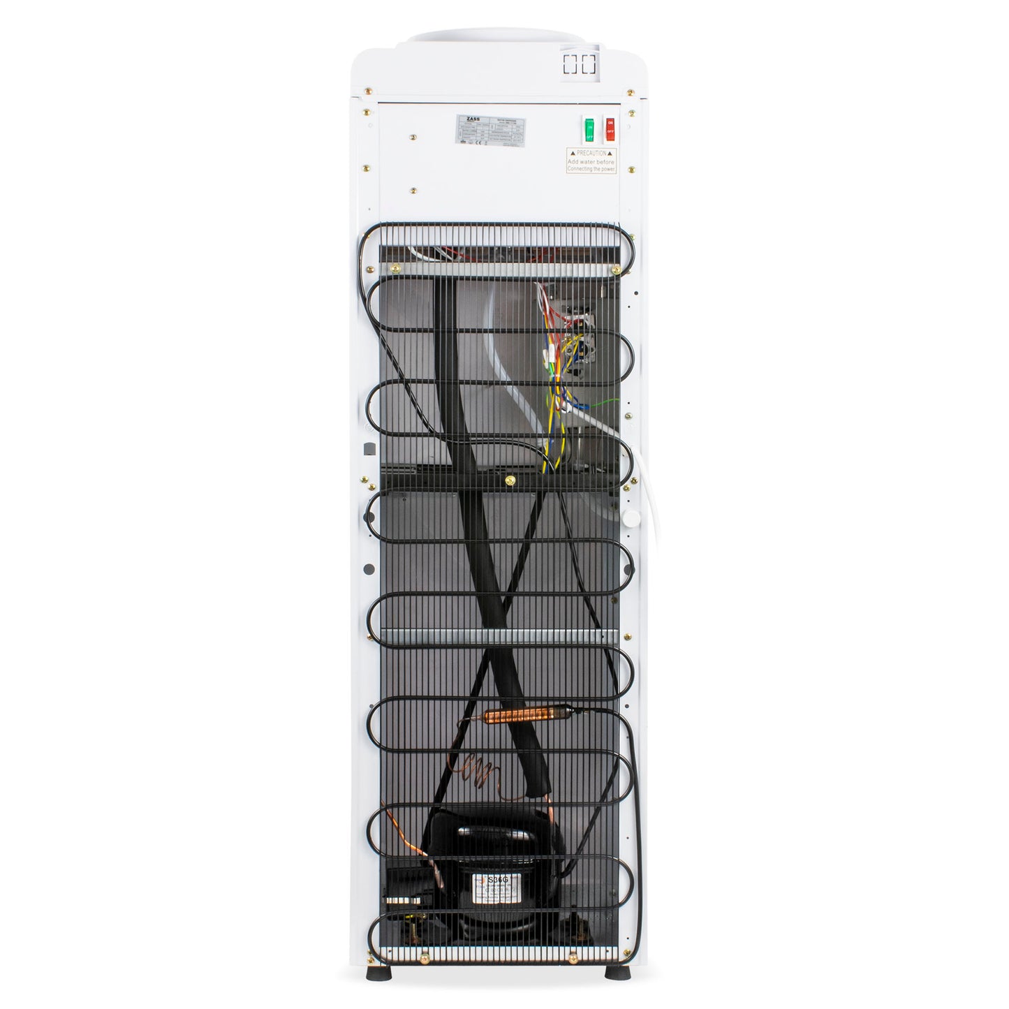 Dozator apa de podea cu compresor Zass ZWD 17 CNS, Putere incalzire 550W, putere racire 90W, compatibil cu bidoane de apa 11 l si 19 l, Silentios 36 dB, Culoare Alb