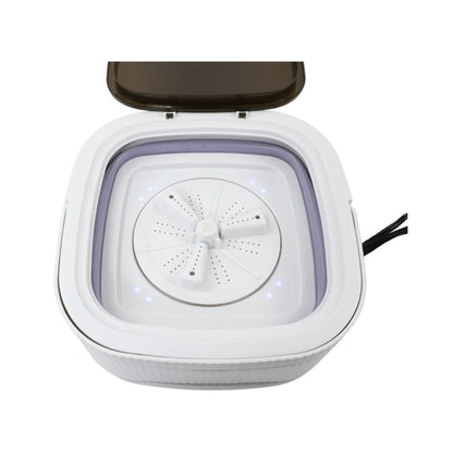 Masina de spalat semiautomata portabila, Paxton, cu storcator, 10 litri, alb, ideala pentru locuinte mici, camere de camin, apartamente de inchiriat sau vacanta, 230 V, plastic durabil