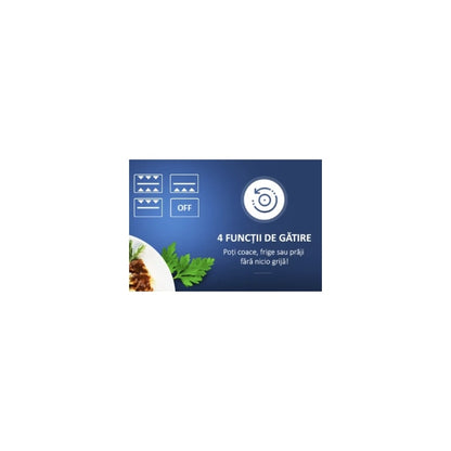 Cuptor electric Albatros, 28 litri, 1500 W, 4 programe, timer, functie Stay On, geam dublu, negru, model compact, 230 grade max, 6.2 kg, 230V, 31 x 48.5 x 37.5 cm, include gratar inox, tava