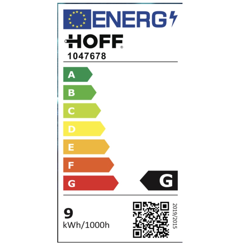 Bec LED Hoff clasic E27 9 W 450 lm lumina rece 6000 K, cu acumulator inclus, functionare 3-5 ore, incarcare 8 ore, 25000 ore viata medie, 85 - 265 V