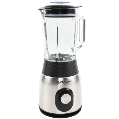 Blender Paxton, 600 W, 2 trepte de viteza, 1.5 litri, maruntirea, blenduirea, functie Pulse, lame inox, argintiu, 23.000 rpm, argintiu, 18.6 x 19.9 x 41.1 cm, 3.3 kg, cablu 1 m, 230 V