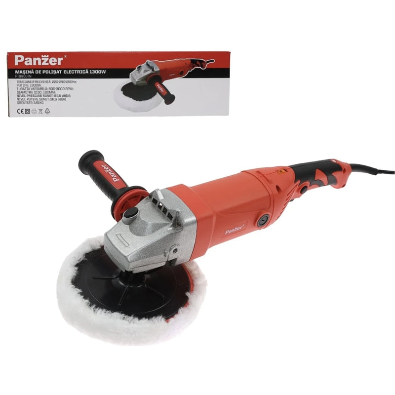 Masina de polisat electrica Panzer, 1300 W, 3000 rpm, disc 18 cm, greutate 3.61 kg