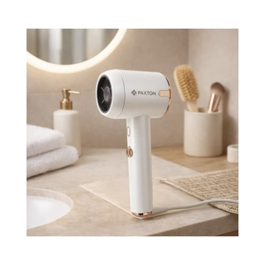 Uscator de par, Paxton, 1800 W, 1 viteza, 3 setari de temperatura, jet aer rece, protectie supraincalzire, alb, 1.8m cablu