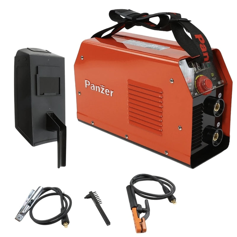 Invertor sudura MMA, Panzer, 4 mm diametru, protectie IP21S, putere absorbita 2.95 kW, alimentare 230 V, tensiune mers in gol 25 V, curent sudare 20 - 200 A, compact, pentru constructii metalice