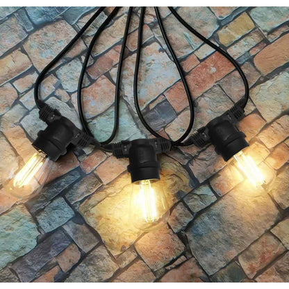 Ghirlanda luminoasa Hoff, interior si exterior, IP 65, 10 becuri E27, lungime 6 metri total