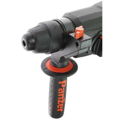 Ciocan rotopercutor Panzer, 800 W, cu cablu, 1250 rpm, SDS-plus, cu valiza si ochelari de protectie, pentru gaurire cu sau fara percutie, daltuire, Functionare stanga, dreapta, 105.3 dB, 3 J