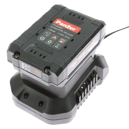 Masina de gaurit si insurubat, cu 1 acumulator, 18 V, 2 Ah, Panzer, 1600 rpm, mandrina rapida, motor fara perii, cu valiza, 13 mm mandarina, 1 incarcator, 1 valiza transport, usor de depozitat, carat
