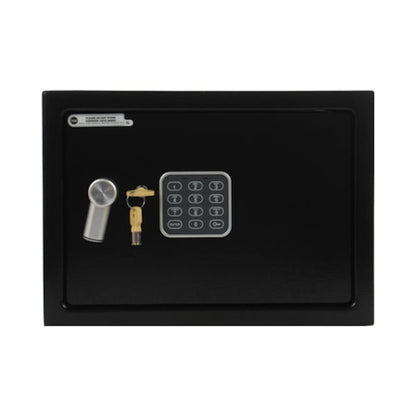 Seif Yale Mediu, cu alarma, inchidere electronica si cu cheie, otel, negru, 35 x 25 x 25 cm, alarma 130 dB, cifru 3-8 cifre, 16.3 litri, greutate 5.6 kg, alimentare baterii 4 x AA