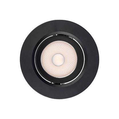 Spot LED incastrat PT 08 70425, 6.5W, lumina neutra, orientabil, negru mat