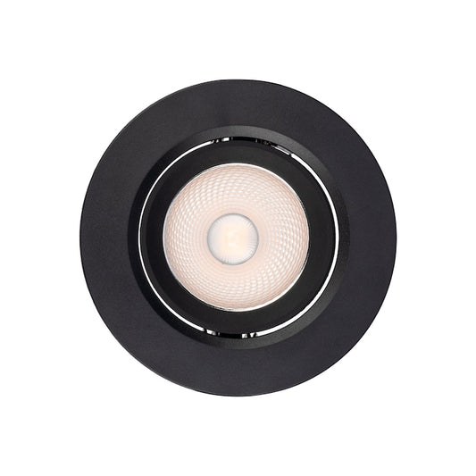 Spot LED incastrat PT 08 70425, 6.5W, lumina neutra, orientabil, negru mat