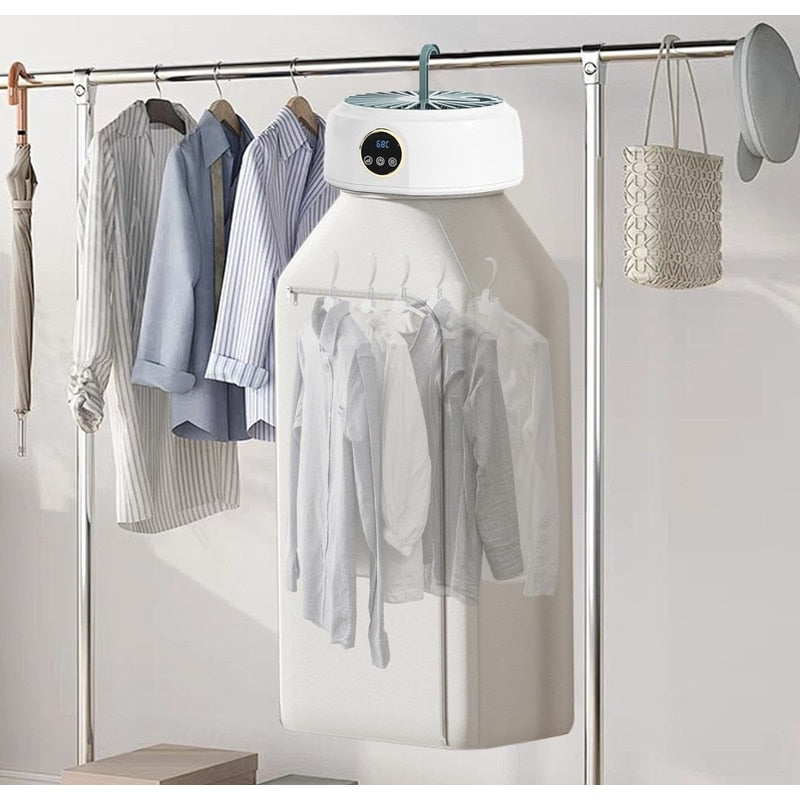 Uscator electric portabil si pliabil pentru haine NETERRA, ideal pentru uscarea rapida a rufelor in apartamente, garsoniere, camine, calatorii, Compact, usor de depozitat, uscare pe aer cald