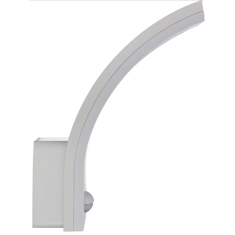 Aplica exterior LED cu senzor Hepol, 10 W, 750 lm, IP 54, lumina neutra, 4000 K, alb, modern, 220V, 25.000 ore media de viata
