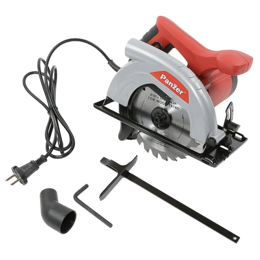 Fierastrau circular Panzer, 1200 W, 4800 rpm, diametrul 16 cm, taiere lemn, taiere la 0 sau 45 de grade, 24 dinti, 3.2 kg, cu aparatoare, 101.19 db, 230V