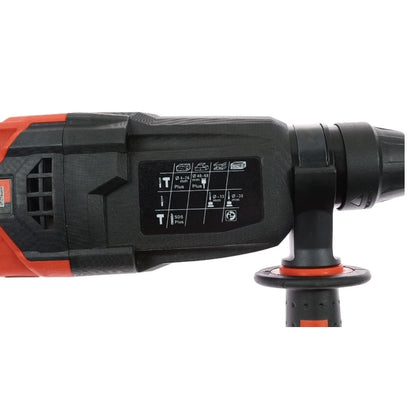 Ciocan rotopercutor Panzer, 800 W, cu cablu, 1250 rpm, SDS-plus, cu valiza si ochelari de protectie, pentru gaurire cu sau fara percutie, daltuire, Functionare stanga, dreapta, 105.3 dB, 3 J