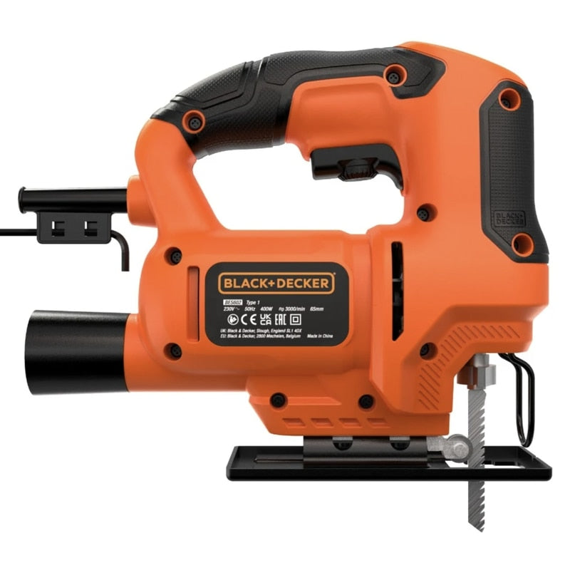 Fierastrau electric vertical, pendular, Black Decker, 400 W, taiere lemn, metal, plastic, include panza, prindere fara cheie, 3000 curse / min, 1.6 kg, 89 dB, 220V