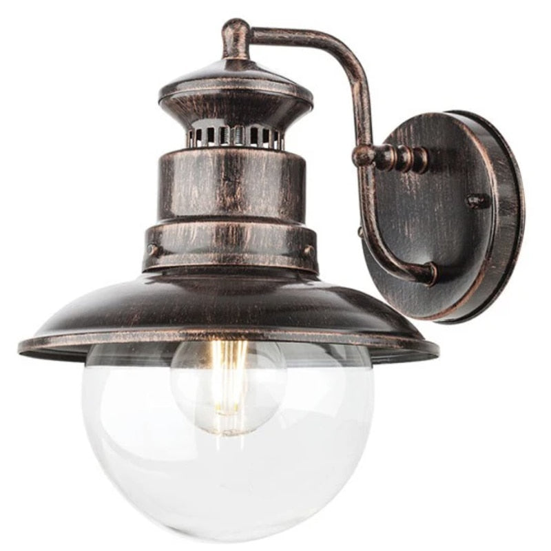 Aplica exterior, 1 x E27, negru cu patina cupru, clasic, max 42W, IP 44, dimensiuni 21.5 x 28.6 x 24.2 cm, 230V