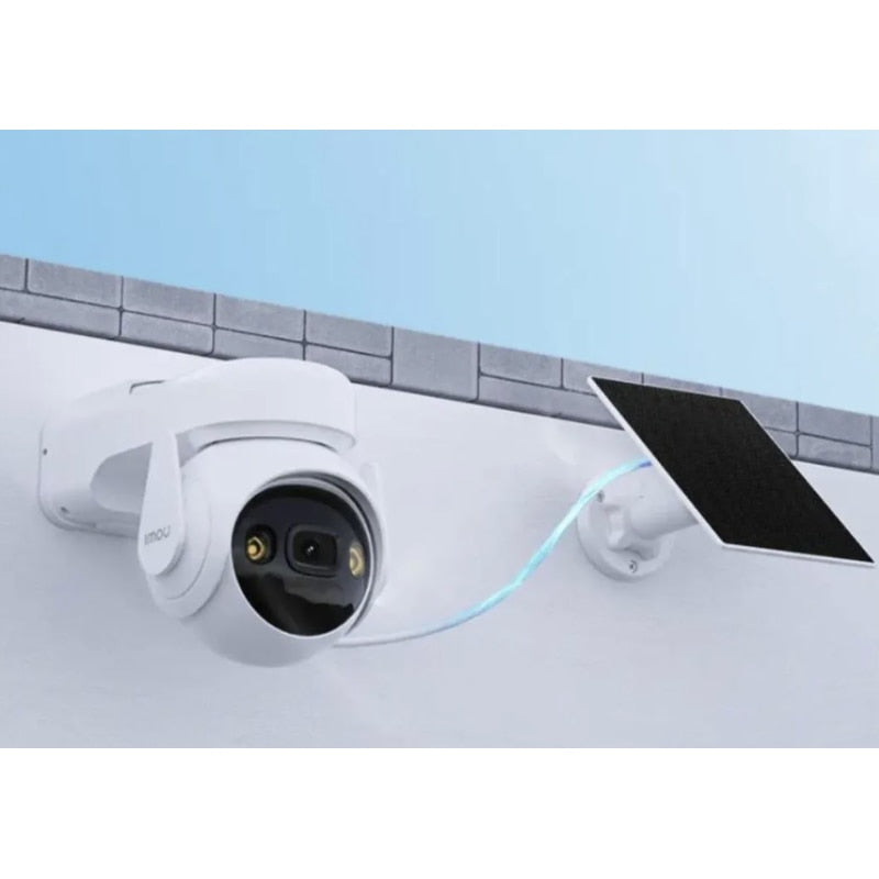 Camera de supraveghere smart, IP 66, inteligenta IMOU SIM 4G si panou solar, 5MP, QHD, Pan Tilt, microfon, difuzor, alb, exterior, 360 grade, 512gb max