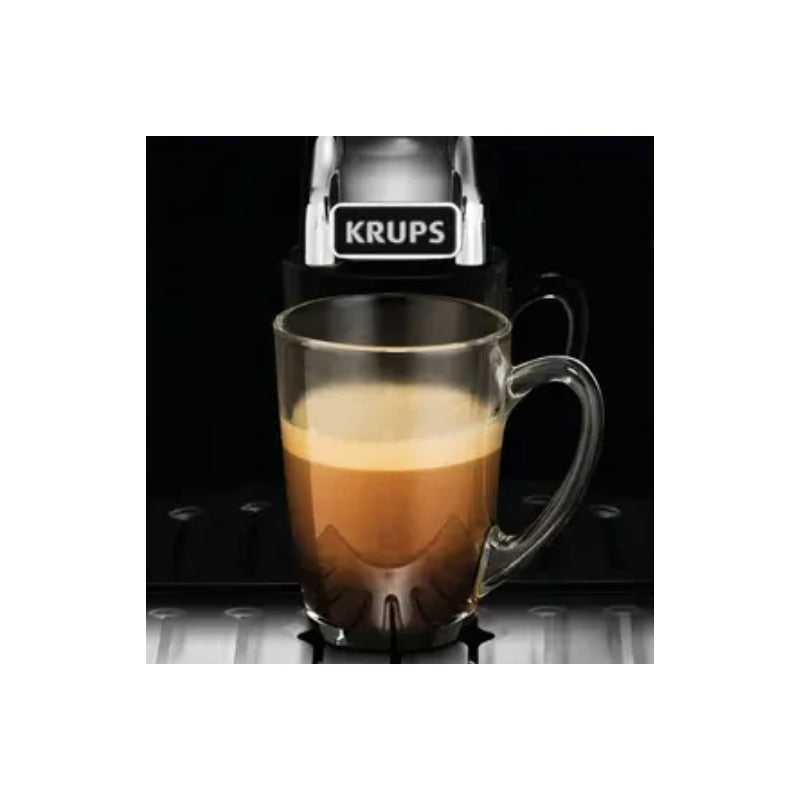 Espressor cafea Krups Picto Arabica, automat, rasnita incorporata, cafea boabe, 15 bar, 1450 W, capacitate 1.7 litri, ofera cafea sau espresso, 3 temperatui, 3 intensitati negru, cablu 1m, 220 V