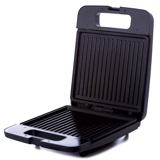 Sandwich maker, Albatros, 1200 W, negru, placi neaderente tip grill, maner termorezistent, indicator LED, picioruse antialunecare, 1.92 kg, grill dimensiuni 25.5 x 21.6 cm, 4 sandwich-uri