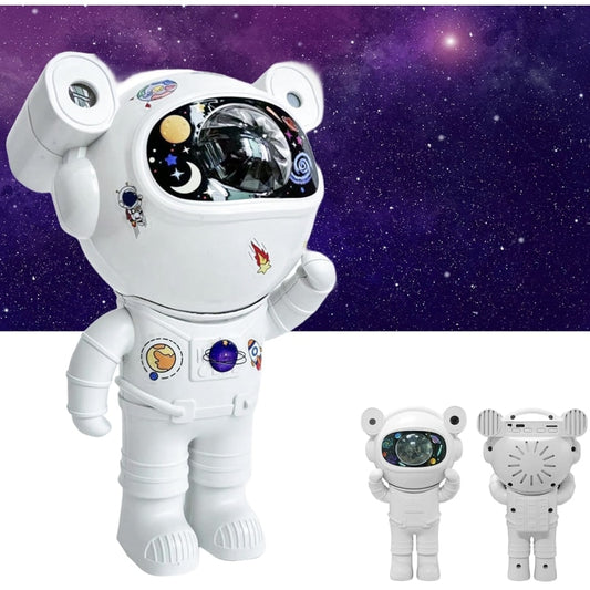 Proiectorul tip astronaut cu efect galaxie si stele, cadou pentru copii, Bluetooth, muzica, ideal pentru dormitor, atmosfera ambientala, reglabil 360, telecomanda, alimentare USB