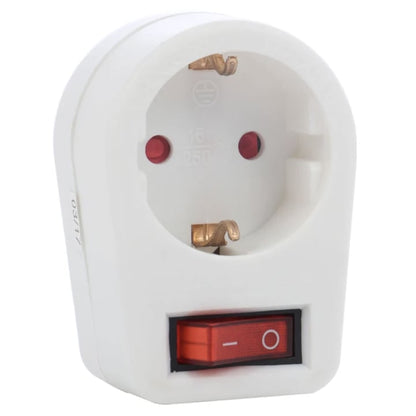 Adaptor priza, Hoff, intrerupator, 16A, alb
