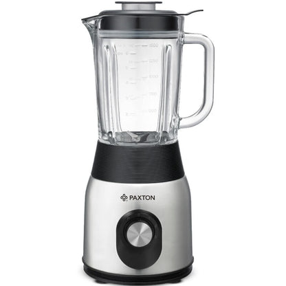 Blender Paxton, 600 W, 2 trepte de viteza, 1.5 litri, maruntirea, blenduirea, functie Pulse, lame inox, argintiu, 23.000 rpm, argintiu, 18.6 x 19.9 x 41.1 cm, 3.3 kg, cablu 1 m, 230 V
