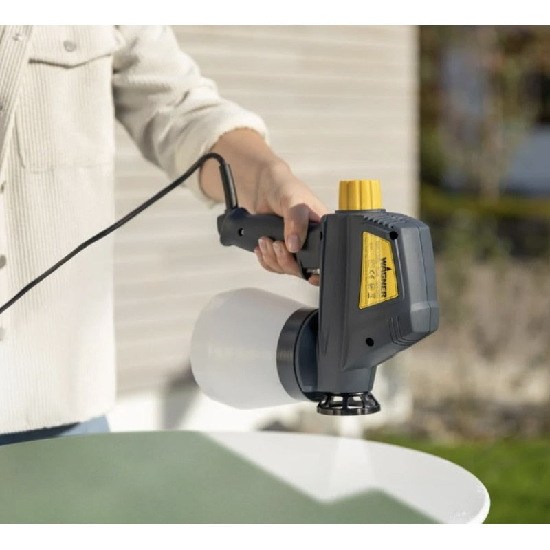 Pistol de vopsit electric, Wagner, 510 W, include pistol, rezervor vopsea 0.8l si vopsea 1.3l, pulverizare reglabila, 230V, Vascozitate 3000 mPas, Capacitate de pompare 230 ml/min, 230V, 2.75 kg