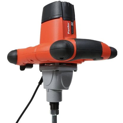 Malaxor, mixer electric Panzer, 1220 W, 120 mm, amestecator adeziv, mortar, vopsele, glet, cu 1 paleta, 800 de rotatii pe minut, M14, 220 V, posibilitatea de a mixa materiale dense, 95 dB