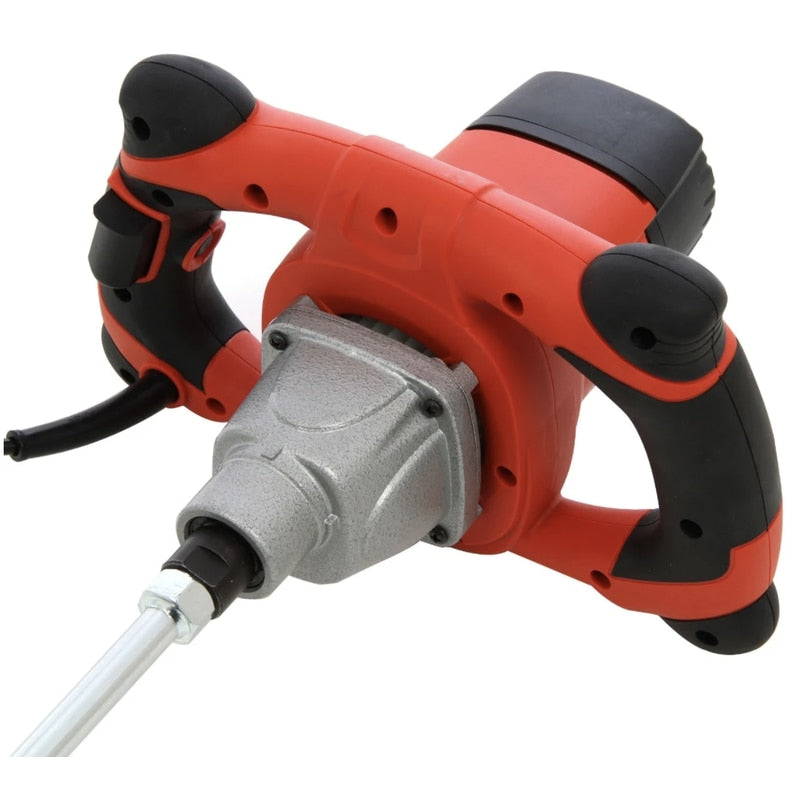 Malaxor, mixer electric Panzer, 1220 W, 120 mm, amestecator adeziv, mortar, vopsele, glet, cu 1 paleta, 800 de rotatii pe minut, M14, 220 V, posibilitatea de a mixa materiale dense, 95 dB