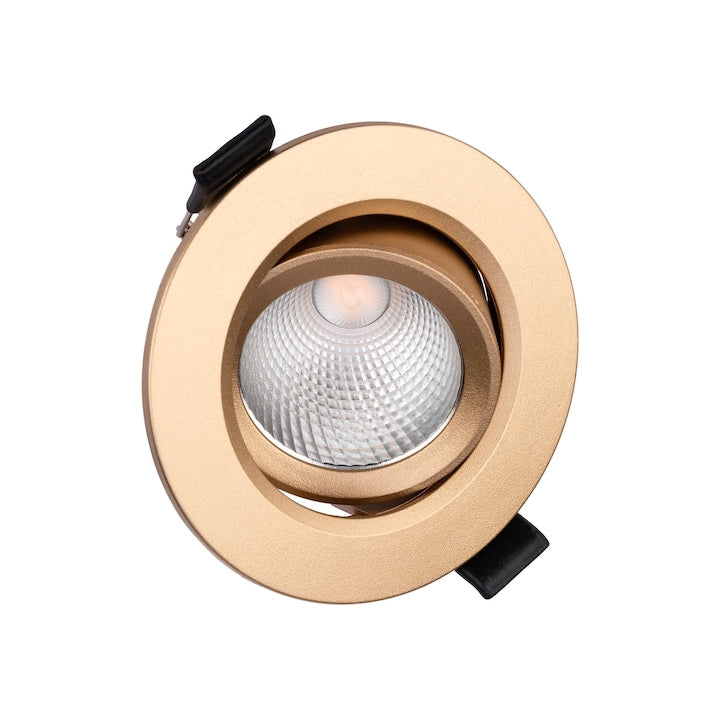 Spot LED incastrat PT 08 70423, 6.5W, lumina neutra, orientabil, auriu mat