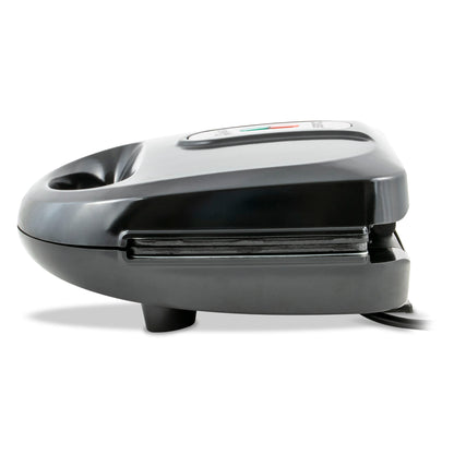 Sandwich-Maker Zass, putere 750W, placi grill teflonate detasabile, indicator LED, picioruse antialnuecare, culoare Negru