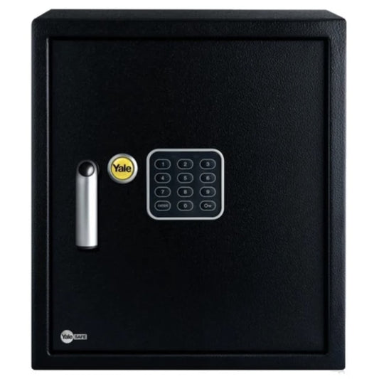 Seif Yale, inchidere electronica, 3-8 cifre, cod pin, otel, 4 baterii AA, anti efractie, LED, negru, 35 x 36 x 39 cm, 10.6kg