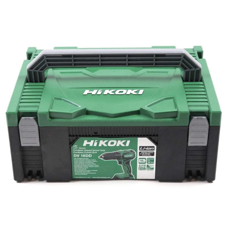 Masina de gaurit si insurubat, cu percutie, cu 2 acumulatori inclusi, profesional, 18 V, 5 Ah, Hikoki, 1700 rpm, mandrina rapida, motor fara perii, cu valiza, 1.4 kg, 2 trepte turatie, 2 cuplu