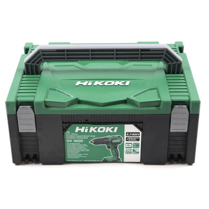 Masina de gaurit si insurubat, cu percutie, cu 2 acumulatori inclusi, profesional, 18 V, 5 Ah, Hikoki, 1700 rpm, mandrina rapida, motor fara perii, cu valiza, 1.4 kg, 2 trepte turatie, 2 cuplu