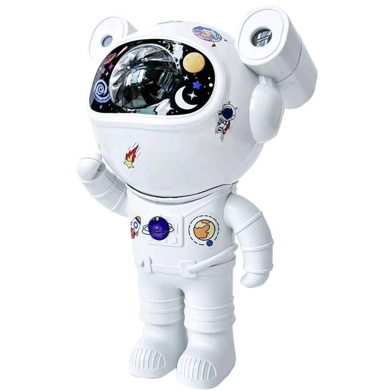 Proiectorul tip astronaut cu efect galaxie si stele, cadou pentru copii, Bluetooth, muzica, ideal pentru dormitor, atmosfera ambientala, reglabil 360, telecomanda, alimentare USB