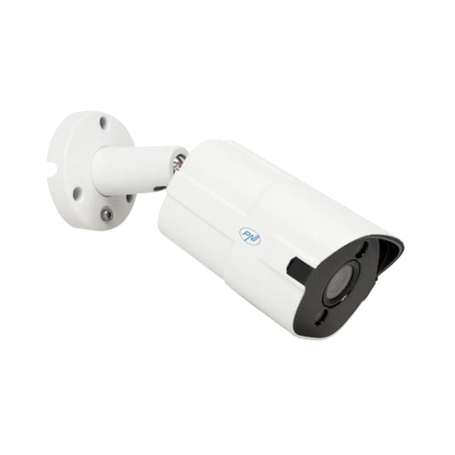 Camera de supraveghere PNI IP818J POE, 8MP, Ultra HD 4K, alb, IP66, pentru interior/exterior, senzor de mișcare