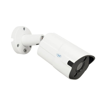 Camera de supraveghere PNI IP818J POE, 8MP, Ultra HD 4K, alb, IP66, pentru interior/exterior, senzor de mișcare