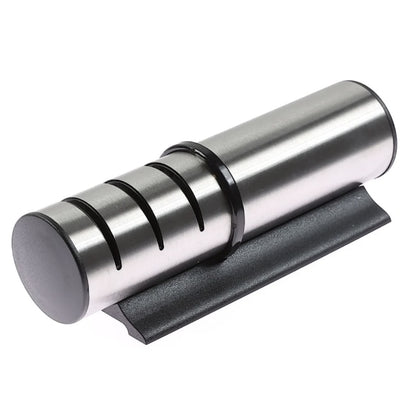 Dispozitiv pentru ascutit cutite, prelungeste durata de folosire, 3 sloturi: brut, mediu si fin, repetitie de 3-5 ori, 18.1 x 6.8 x 4.8 cm, 0.21 kg, inox si ceramica, argintiu, pentru orice bucatarie