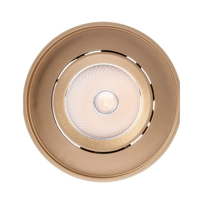 Spot LED aparent, 10 W, 1270 lm, lumina neutra, orientabil, auriu mat, 220V, 11.1 cm inaltime, rotund
