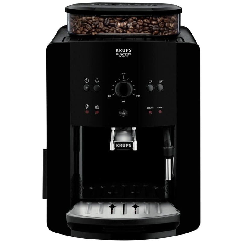 Espressor cafea Krups Picto Arabica, automat, rasnita incorporata, cafea boabe, 15 bar, 1450 W, capacitate 1.7 litri, ofera cafea sau espresso, 3 temperatui, 3 intensitati negru, cablu 1m, 220 V