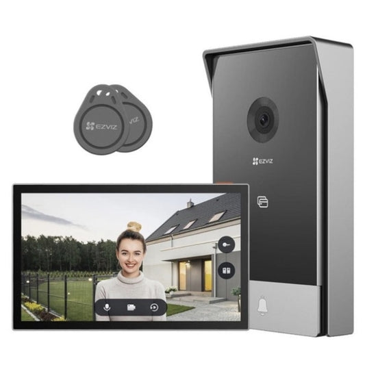 Videointerfon inteligent EZVIZ CS-HP5, 2MP, Wi-Fi 5, 2 carduri de acces, slot card micro SD