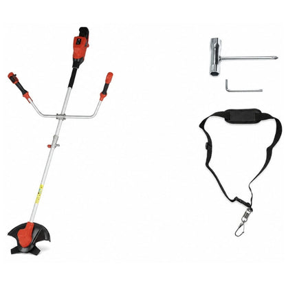 Coasa electrica Panzer, 30 cm, alimentare pe 2 acumulatori neinclusi de 18 V, 7500 rpm maxim, motor durabil, puternic si silentios, 3.55 kg, 96 dB, include Curea de umar, diametru de taiere 25.5 cm