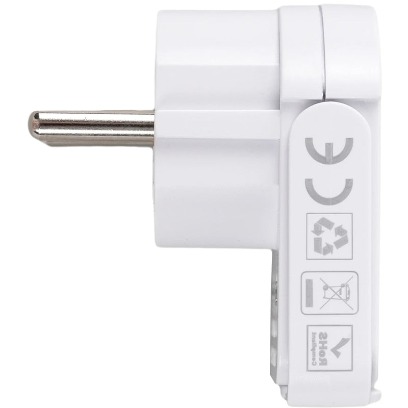 Fisa plata cu inel, Hepol, contact de protectie, 16A, alb, 230V, cu impamantare, pentru cablu de 0.5, 0.75, 1, 1.5, 2.5