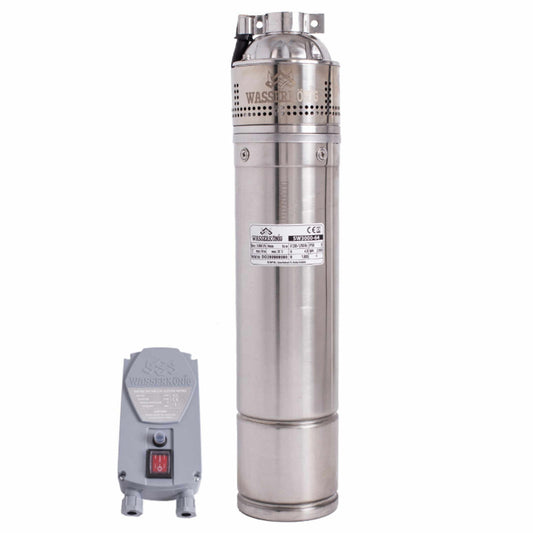 Pompa submersibila, apa curata, carcasa pompei din material inoxidabil, 3 mc/h, inaltimea maxima de refulare 64 m, 1000 W