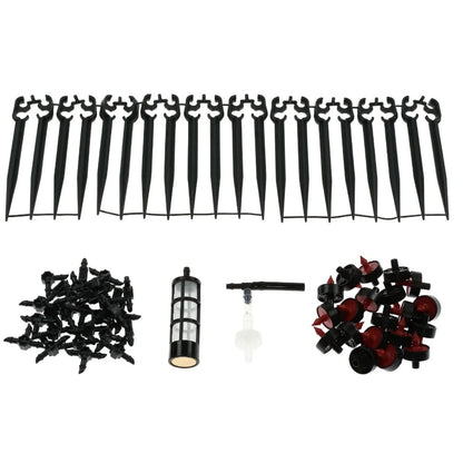 Kit pentru irigatii prin picurare GF Aquatime, cu programator solar, furtun + accesorii, plastic, furtun 4 x 6 mm, 20 picuratoare, 2 l/h, rola 20 m, set, irigarea eficienta, ecologica a 20 ghivece