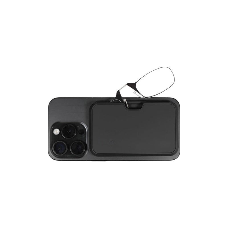 Ochelarii de citit fara brate, moderni, compacti, portabili, citit rapid oriunde te afli, dioptrie +1.00, fixare direct pe nas, negru, lipit pe spatele telefonului, calitate superioara, brand NETERRA