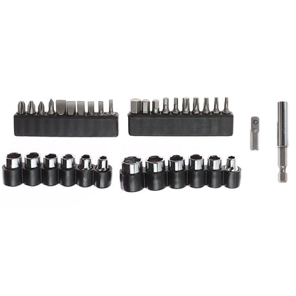 Set surubelnite cu clesti si 34 accesorii Holzer Profi, surubelnita cu clichet, surubelnite drepte, cleste cu varf ascutit sau tais inclinat, adaptor pentru biti, prelungitor magnetic