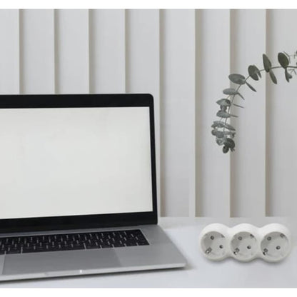 Adaptor 3 prize Line, orizontal, 16A, alb, 3500W max, priza stecher schuko