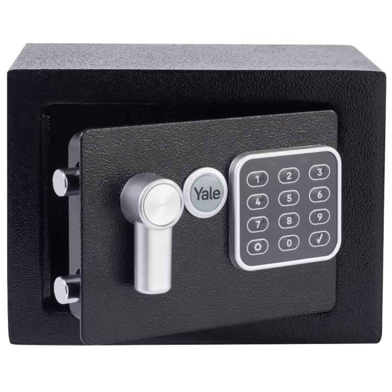 Seif Yale Value Safe, inchidere electronica cod, 2 chei urgenta, otel, negru, indicator LED, include Chit de ancorare, 4 x baterii AA, 23 x 17 x 17 cm, 2.3 kg, usor de ascuns, pentru bani, documente